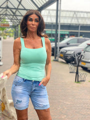 By Swan top mouwloos Groen (Mint)