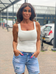 By Swan top mouwloos "Wit".