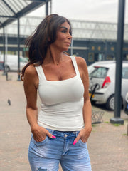 By Swan top mouwloos "Wit".