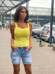 By Swan top mouwloos Geel.