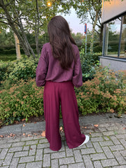 Wijde broek "Mies" bordeaux