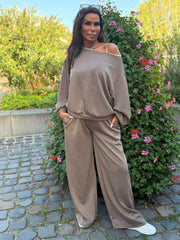 2 delig comfyset offshoulder taupe