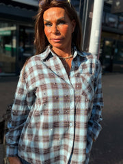 Blouse "Jenna" bling lichtblauw