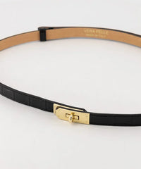 Garcia riem "Croco zwart" verstelbaar