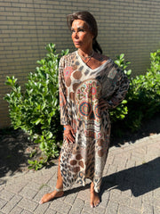 Lurex Jurk lange mouw “Skull"