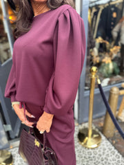 2 delig joggingset "pofmouw" Aubergine Nu besteld = donderdag verzonden
