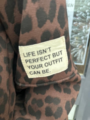 ICON sweater panter/donkerbruin