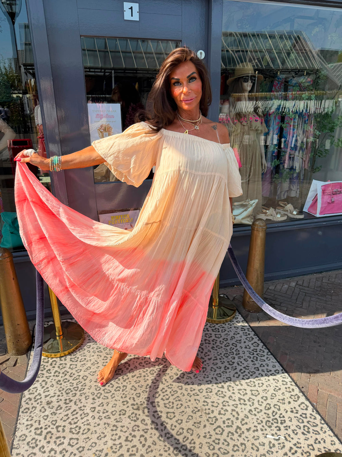 Jurk Gold&Silver "Dance" Beige rosé zalm