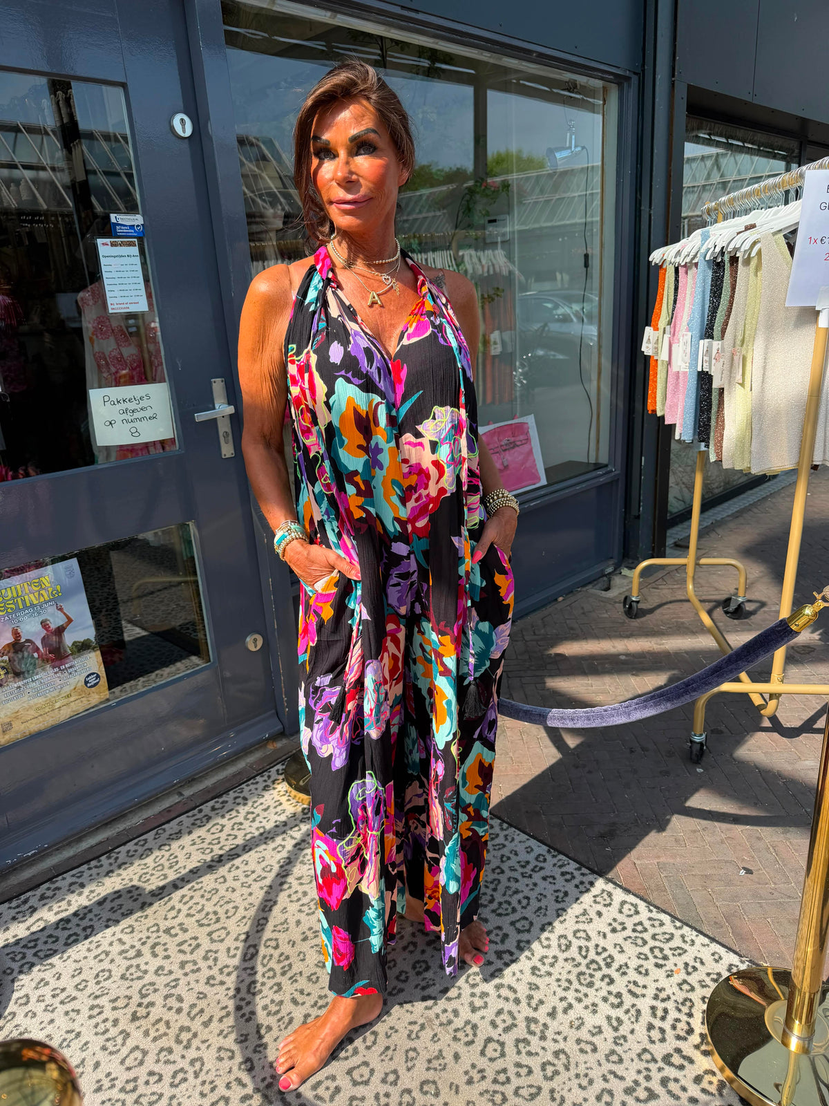 Jumpsuit Gold&Silver Lovely zwart