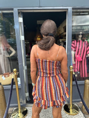 Strapless jumpsuit “Aruba” donkerbruin