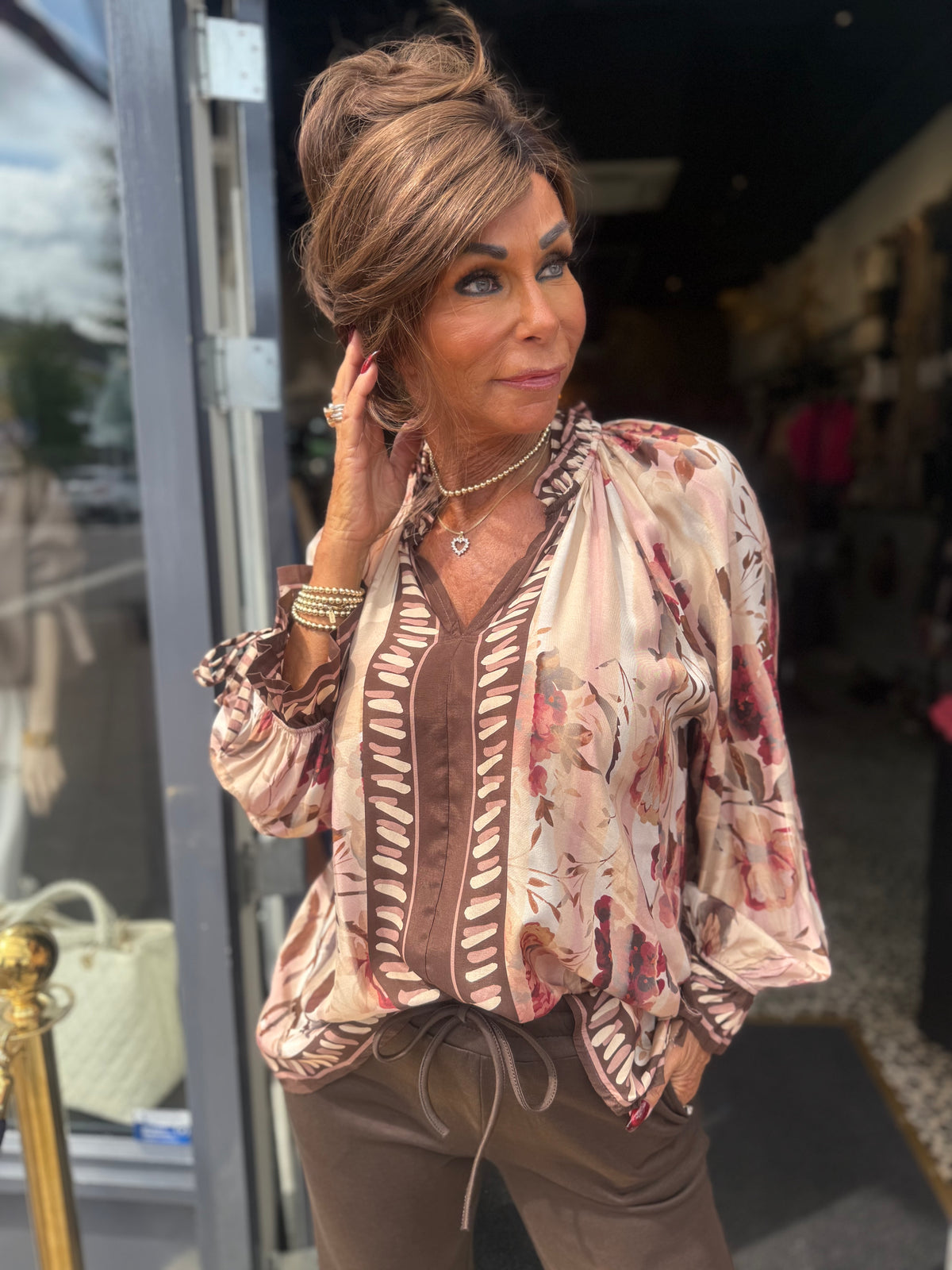 Viscose blouse "Rachel" bordeaux