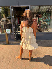 Jurkje "Samba" spaghettibandje beige