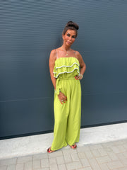 Strapless Jumpsuit "Venezuela" olijfgroen