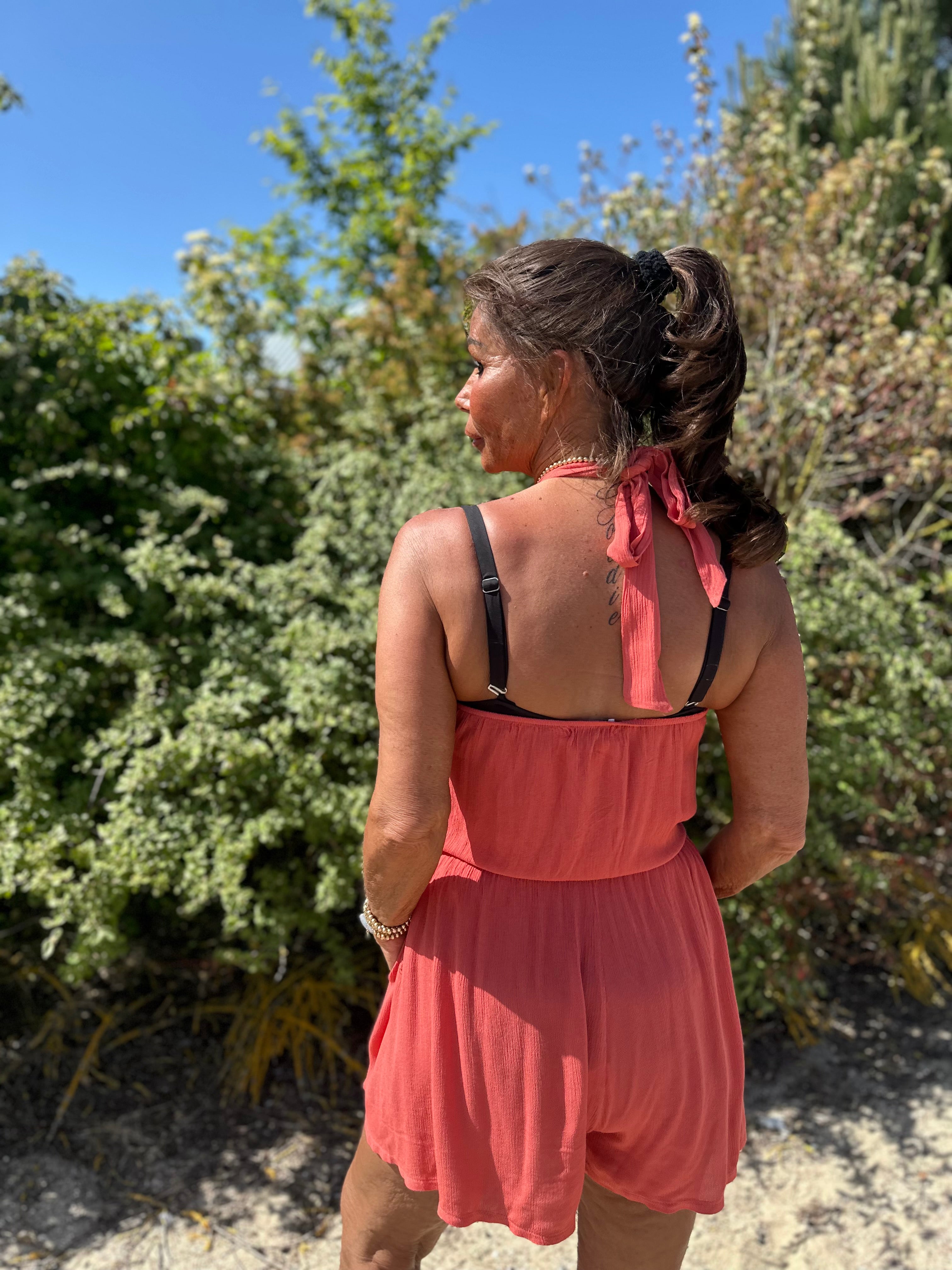 Jumpsuit “take a swim” koraal