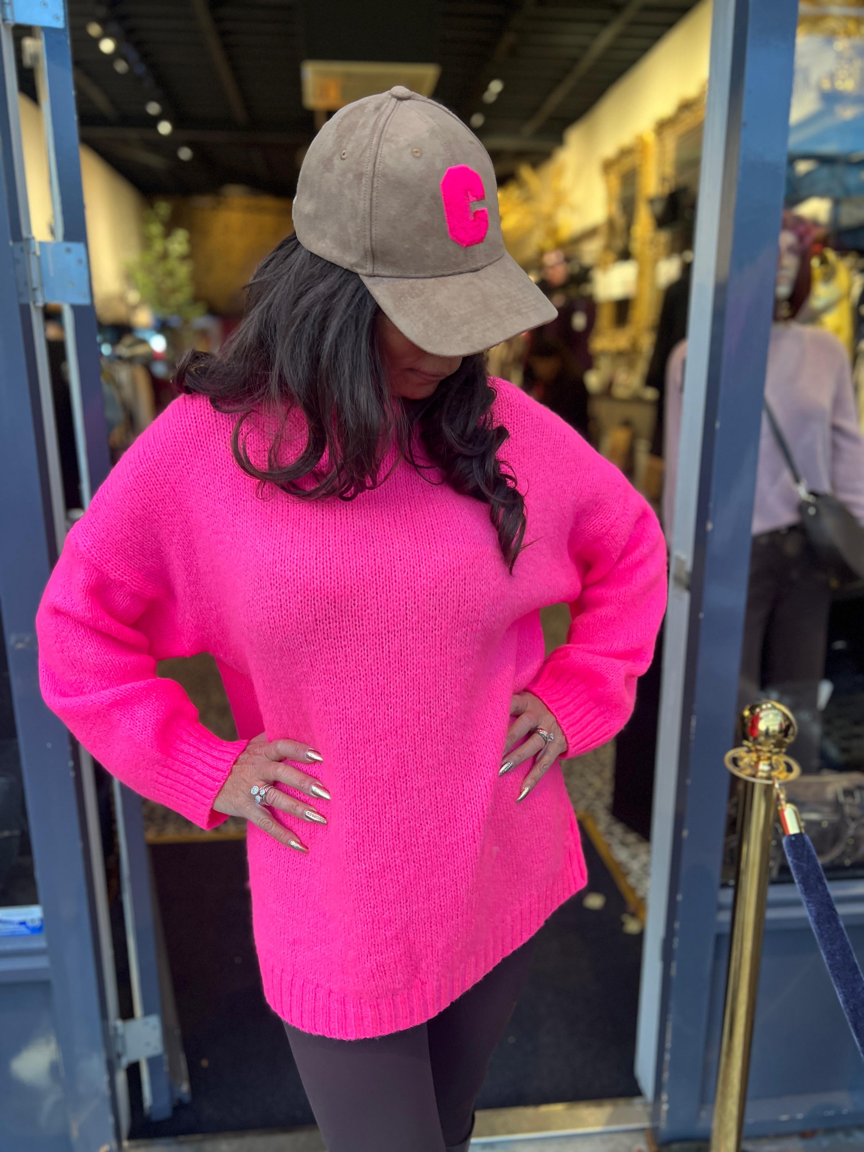 Pet “C” taupe/neon roze