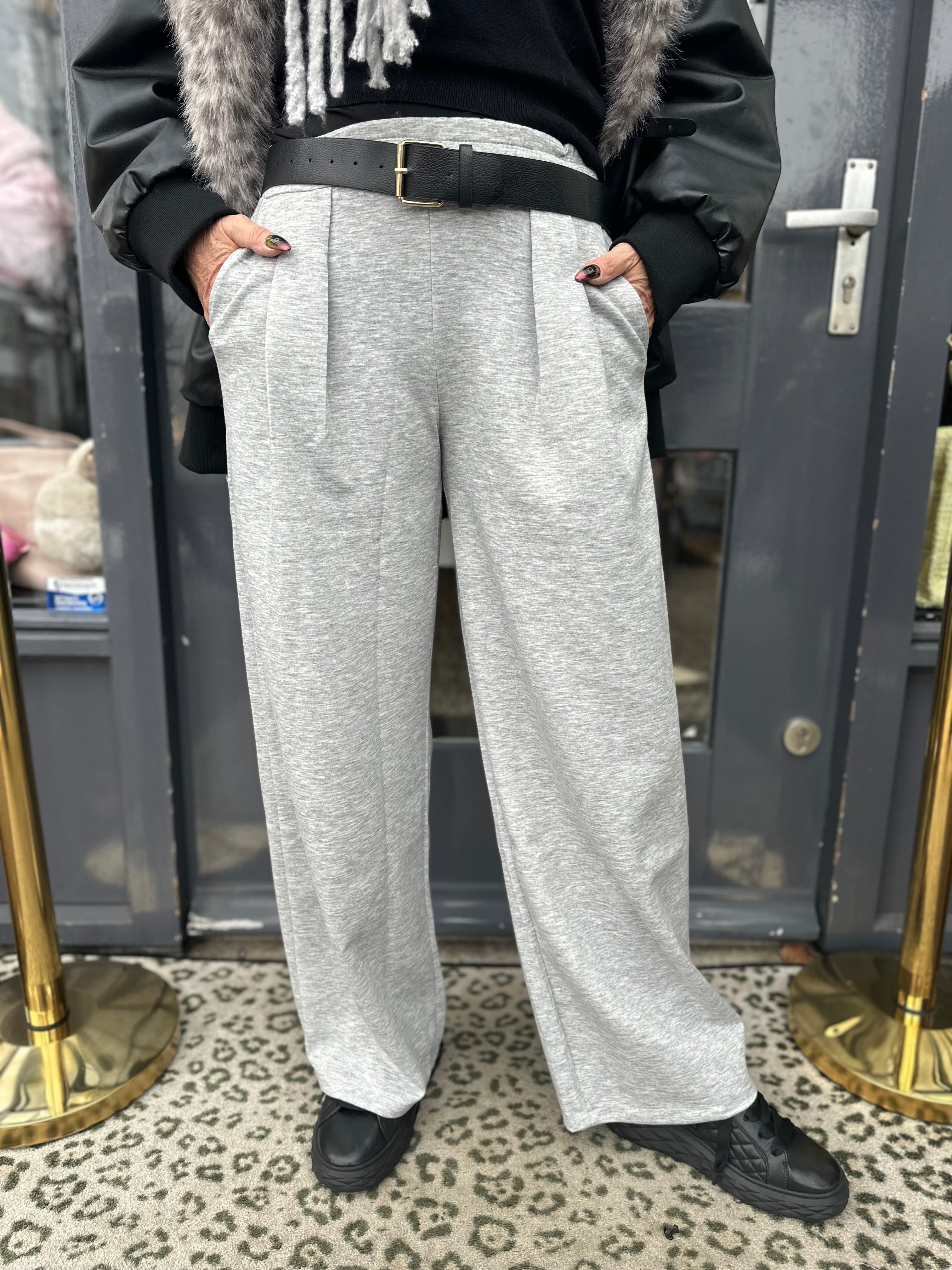 Wide pants Comfy “Grey”