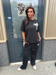 2 delig joggingset palmtree zwart