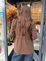 Blazer met Strikceintuur "Pull" bruin