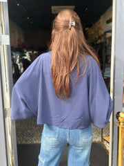 Blouse pofmouwen "Indie" Blauw