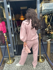 2 delig joggingset "pofmouw" Oud roze Nu besteld = donderdag verzonden