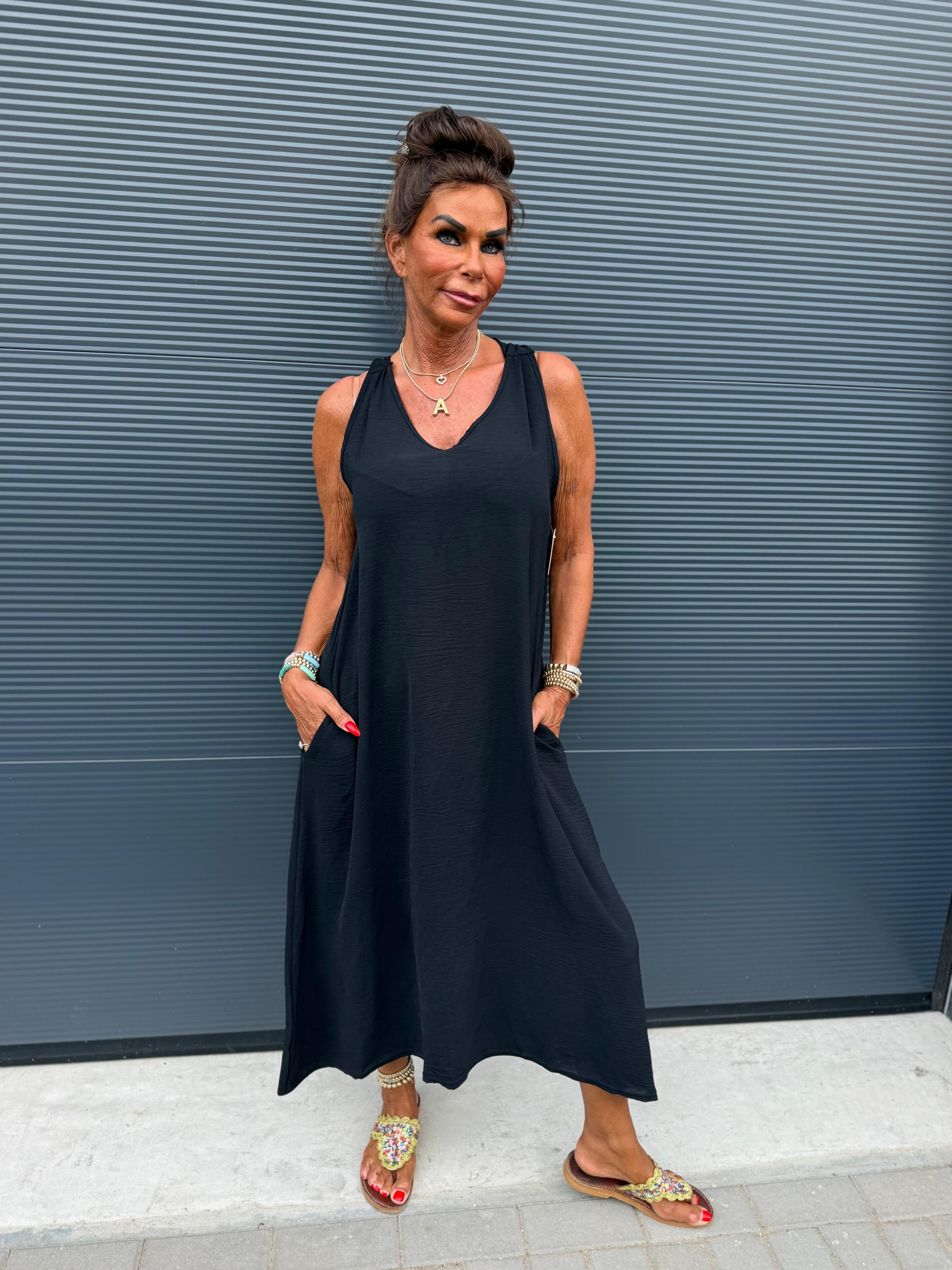 Lange jurk "Catarina" zwart