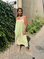Hydrofiele jurk multicolor groen