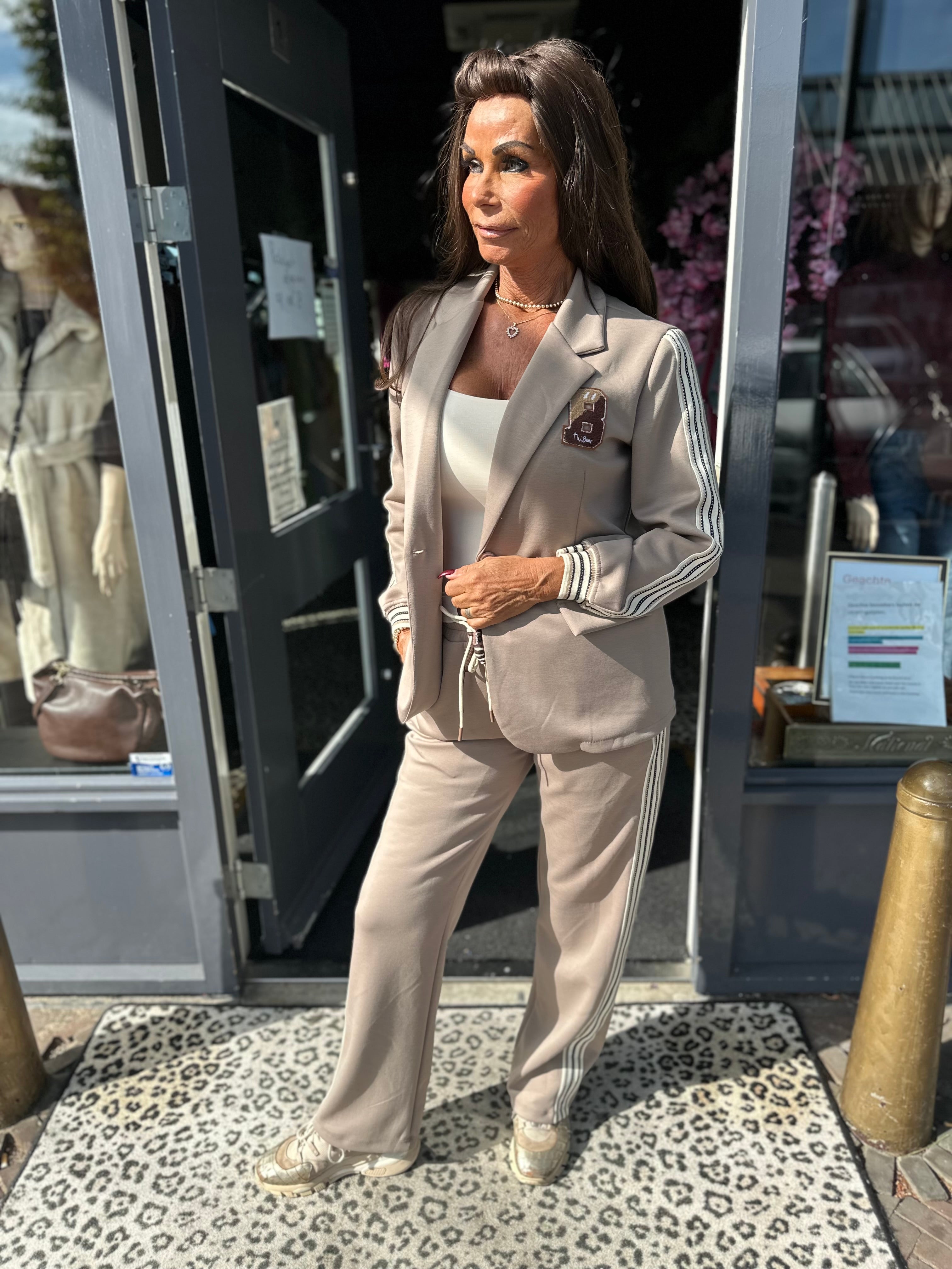 2-delig set "Bij Ann" taupe