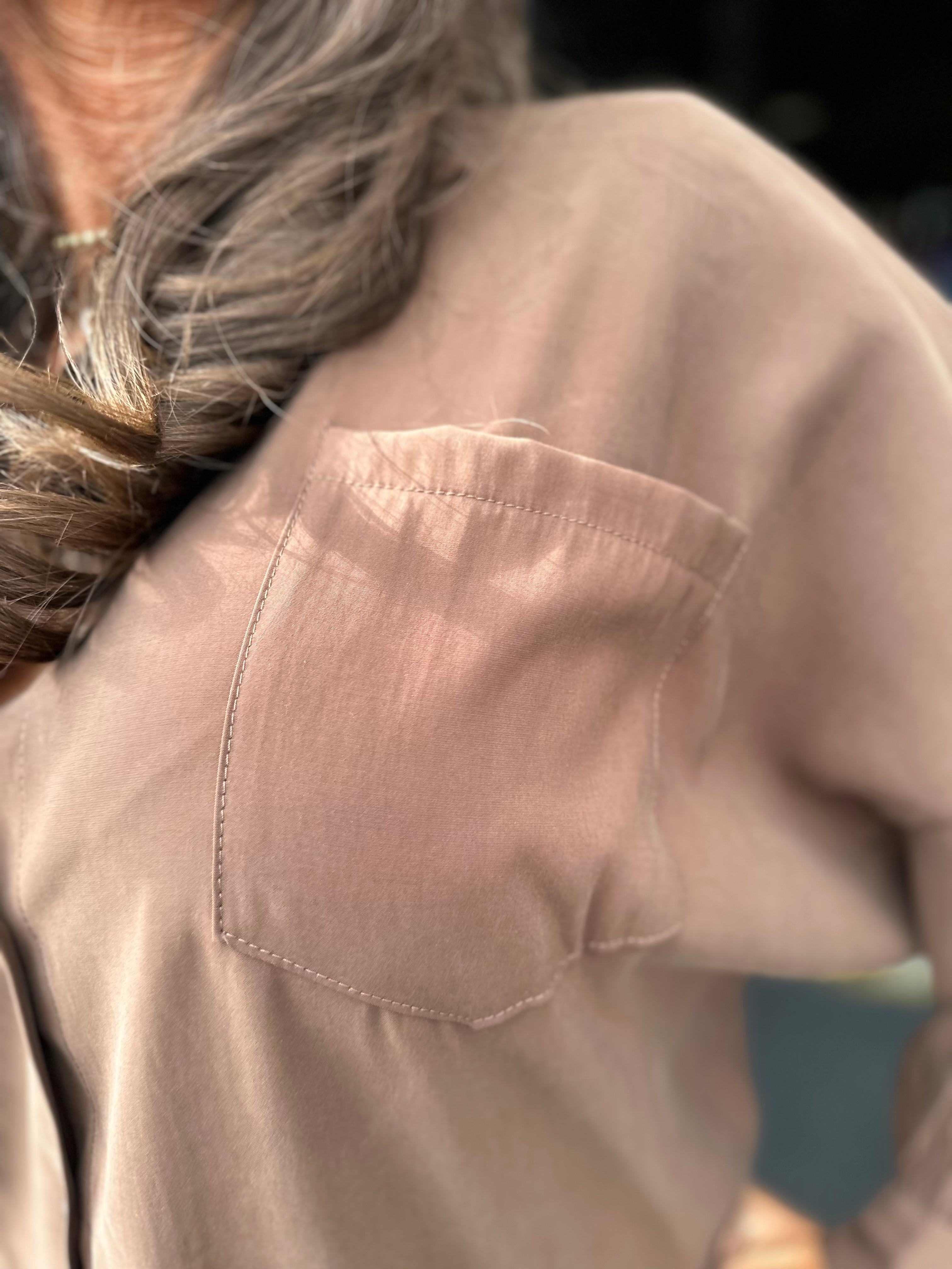 Blouse "Joulie" donkerbruin