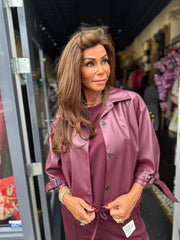Vegan Leather Jasje "Rizzo" Bordeaux