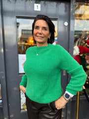 Top lange mouw "Cozy" flessen groen