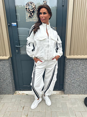 2 delig joggingset Baseball wit