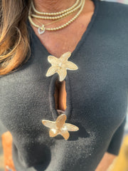 Top lange mouwen "Star of the sea" Zwart
