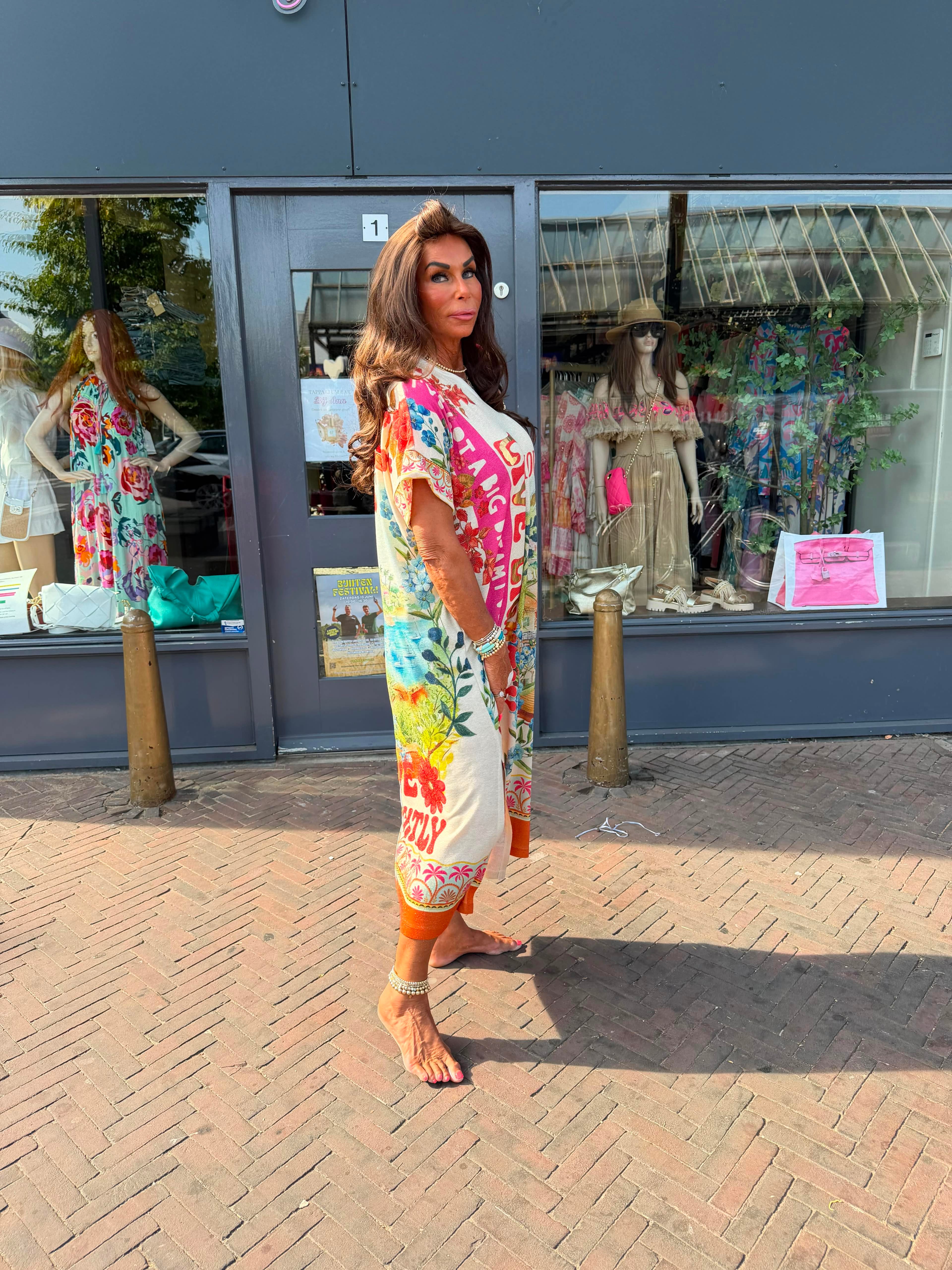 Lurex Jurk "Live lightly”