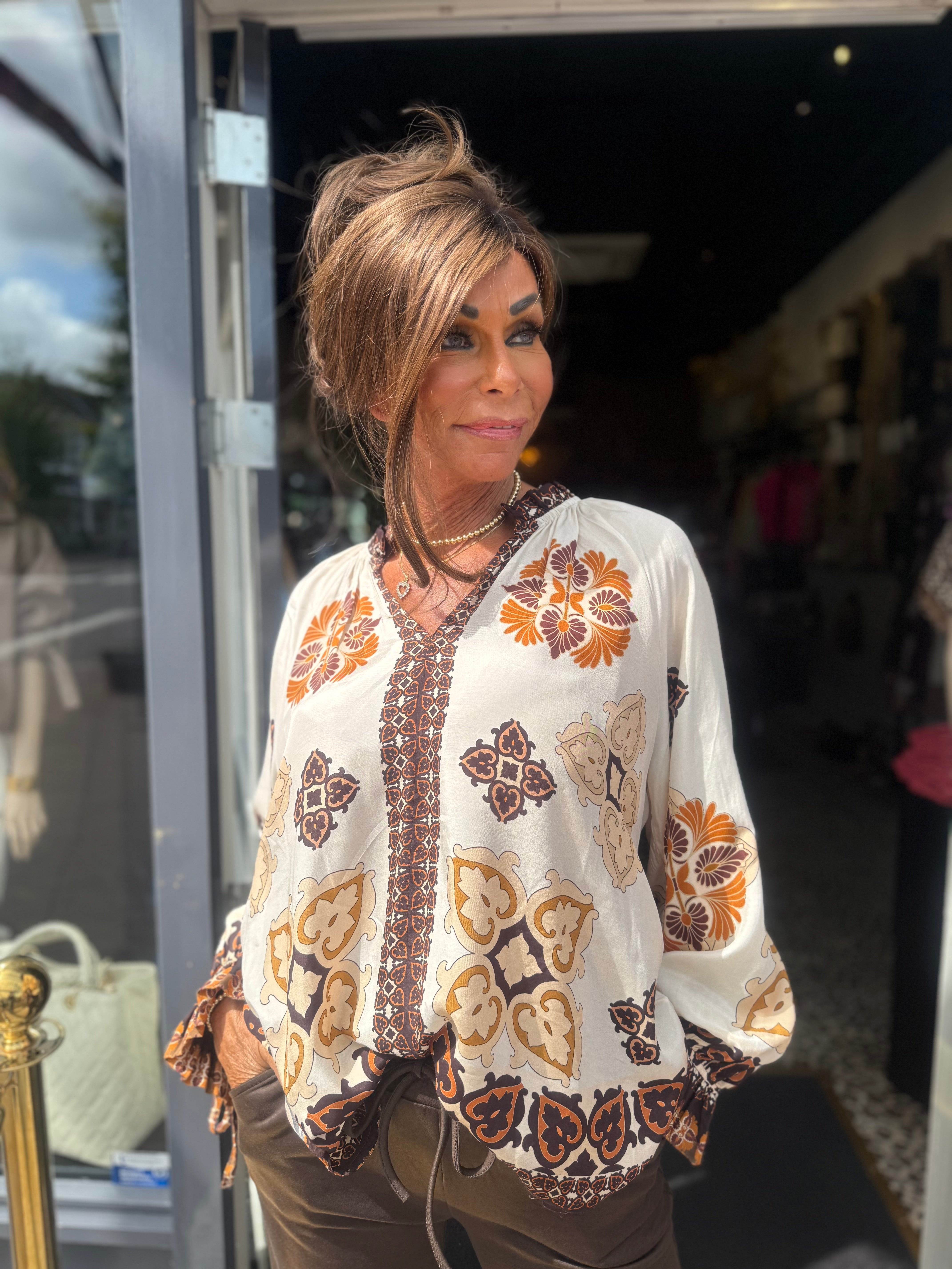 Viscose blouse "Rachel" Beige