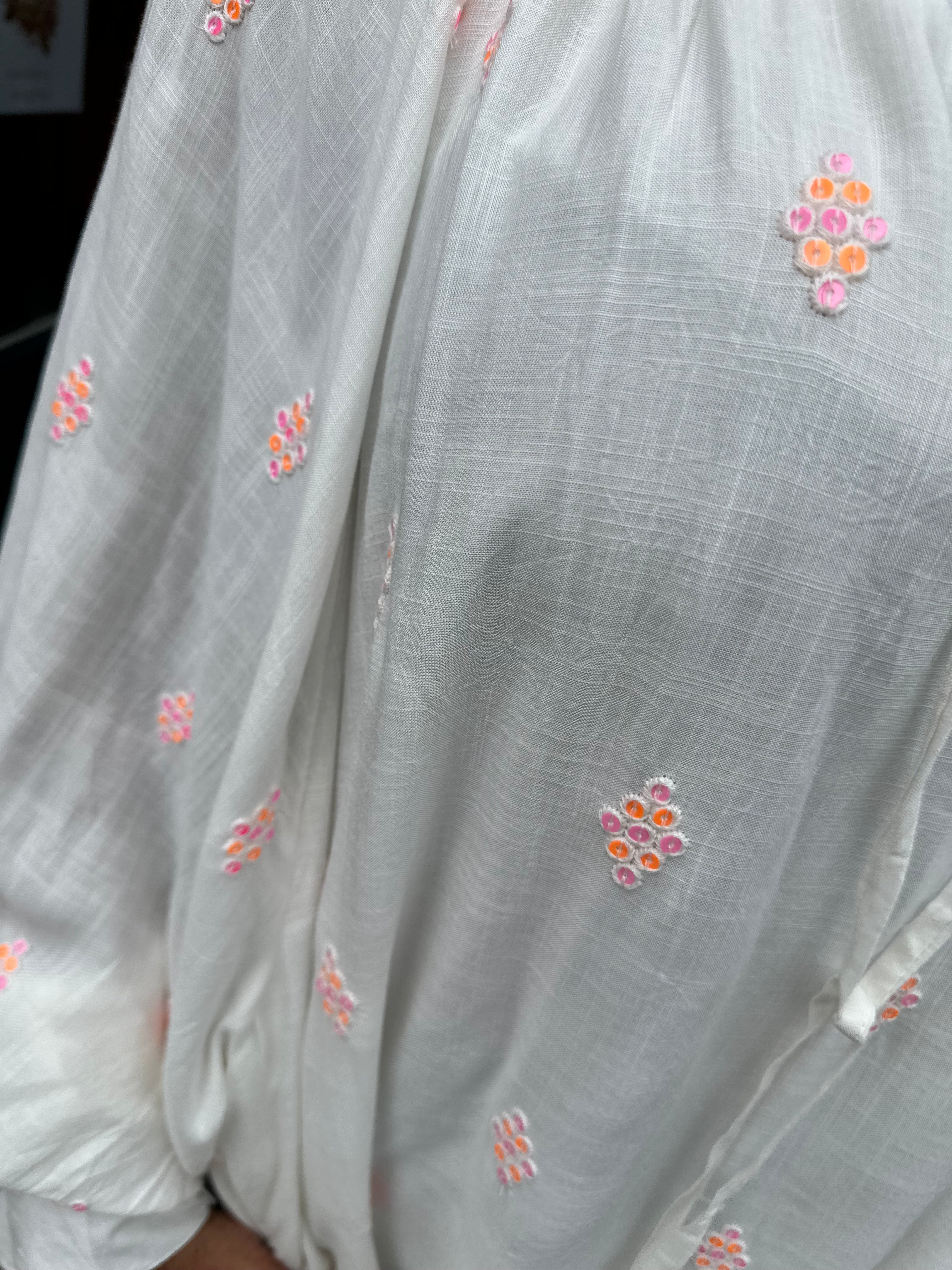 Tuniek Gold&Silver wit