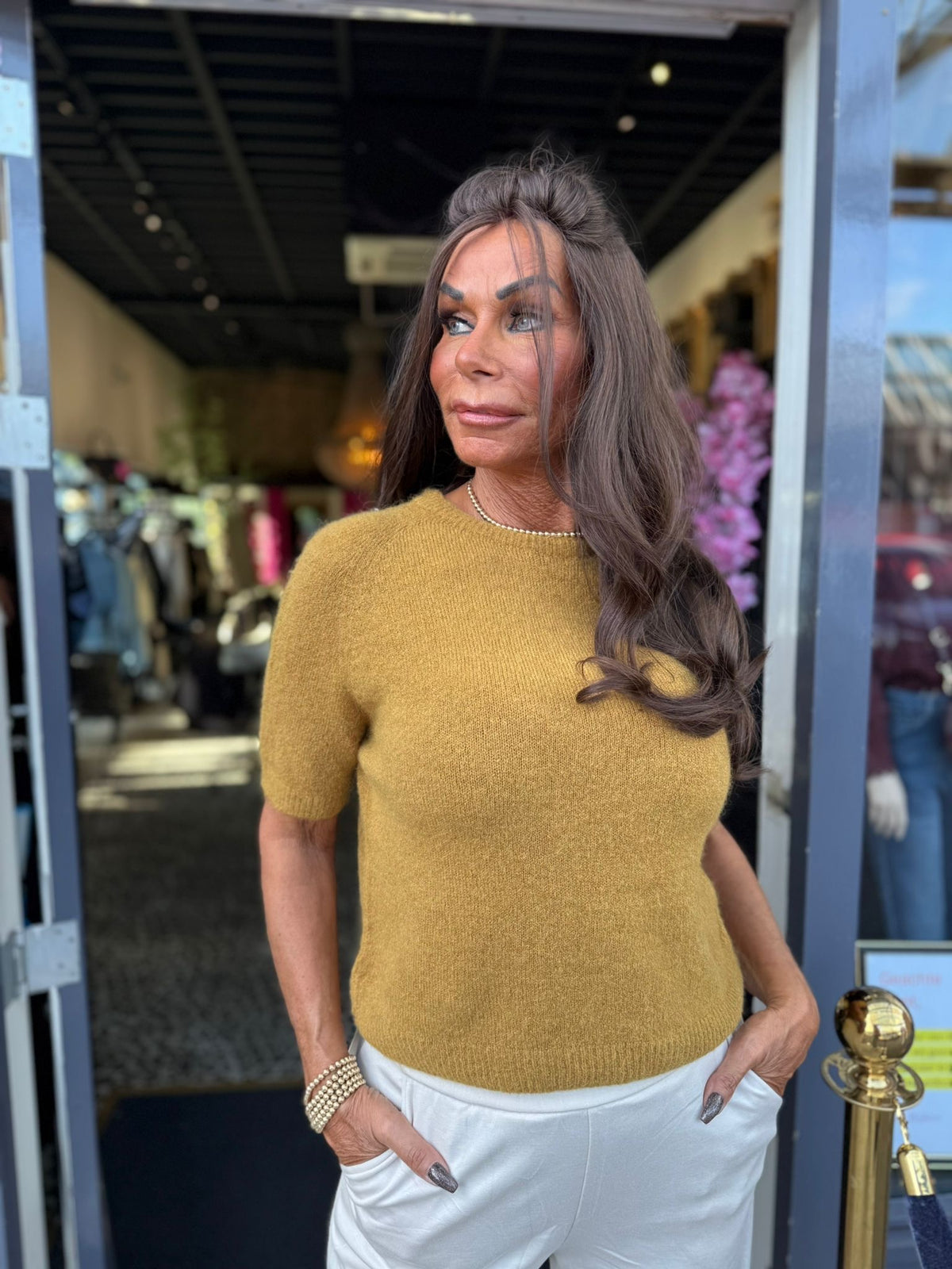 Top "Alpaca" mosterdgeel
