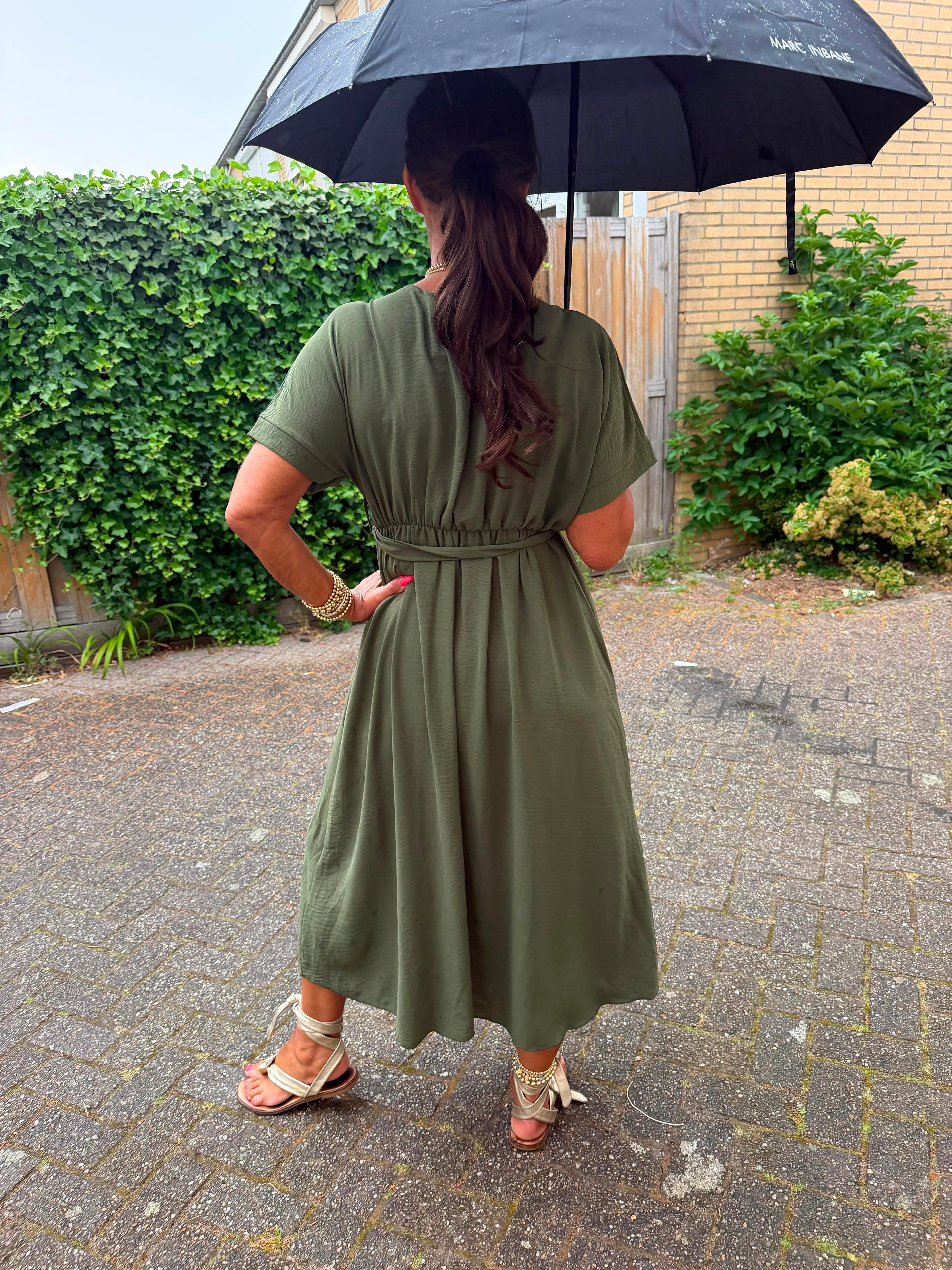 Jurk "Valencia" Legergroen