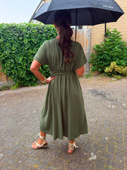 Jurk "Valencia" Legergroen