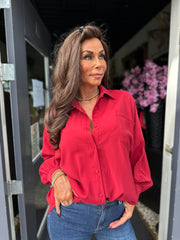 Blouse "Joulie" wijnrood