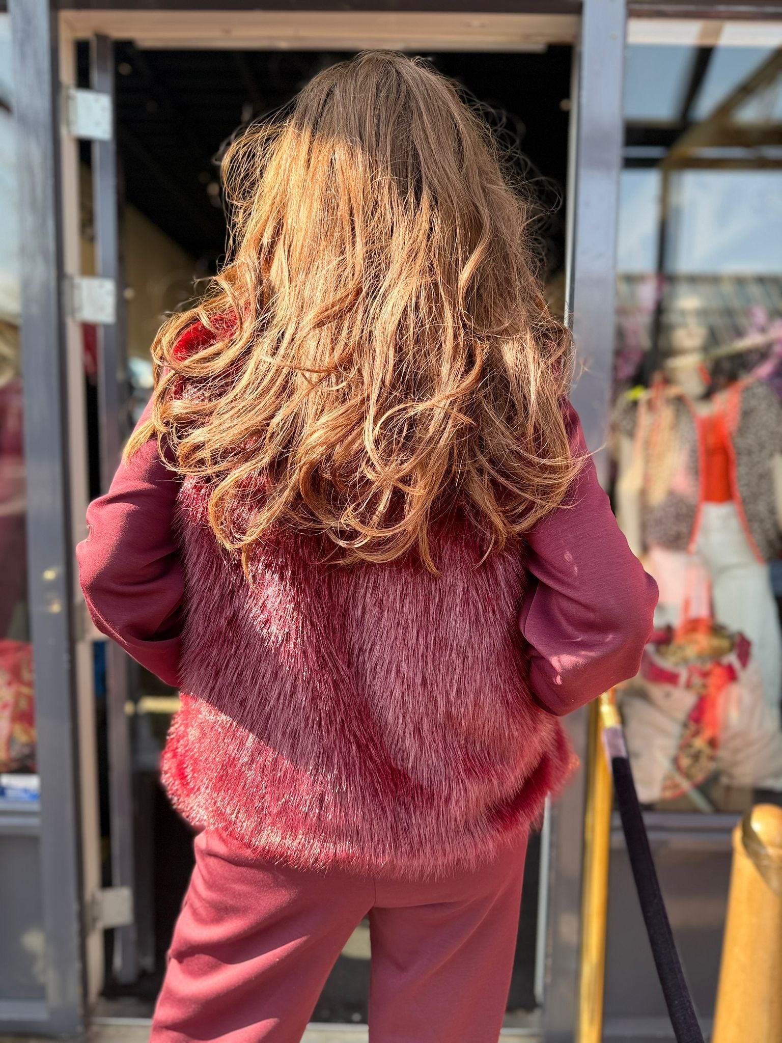 Gilet "Almost autumn" Bordeaux rood