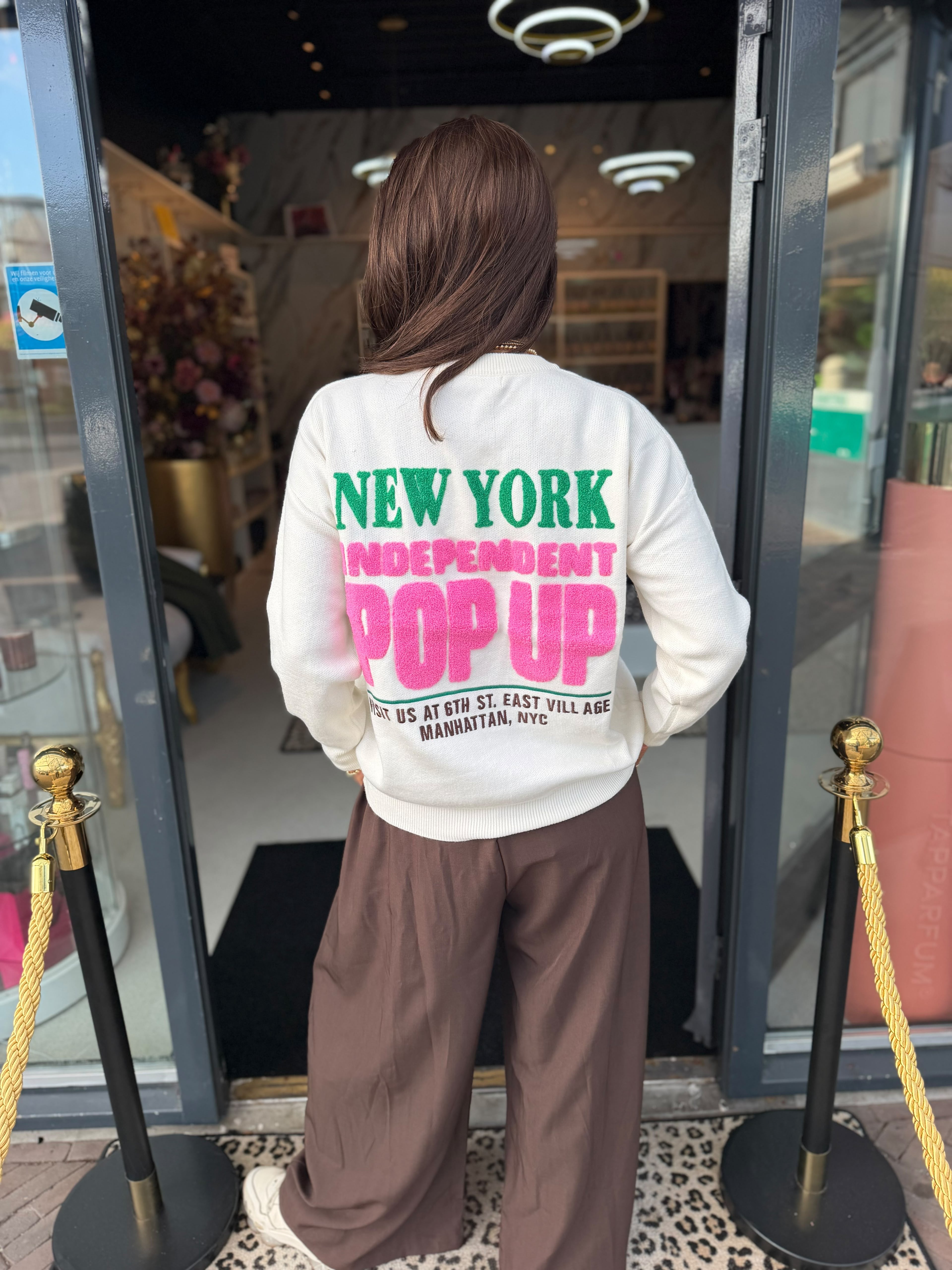 Trui “Pop up” offwhite