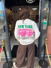 Trui “Pop up” offwhite