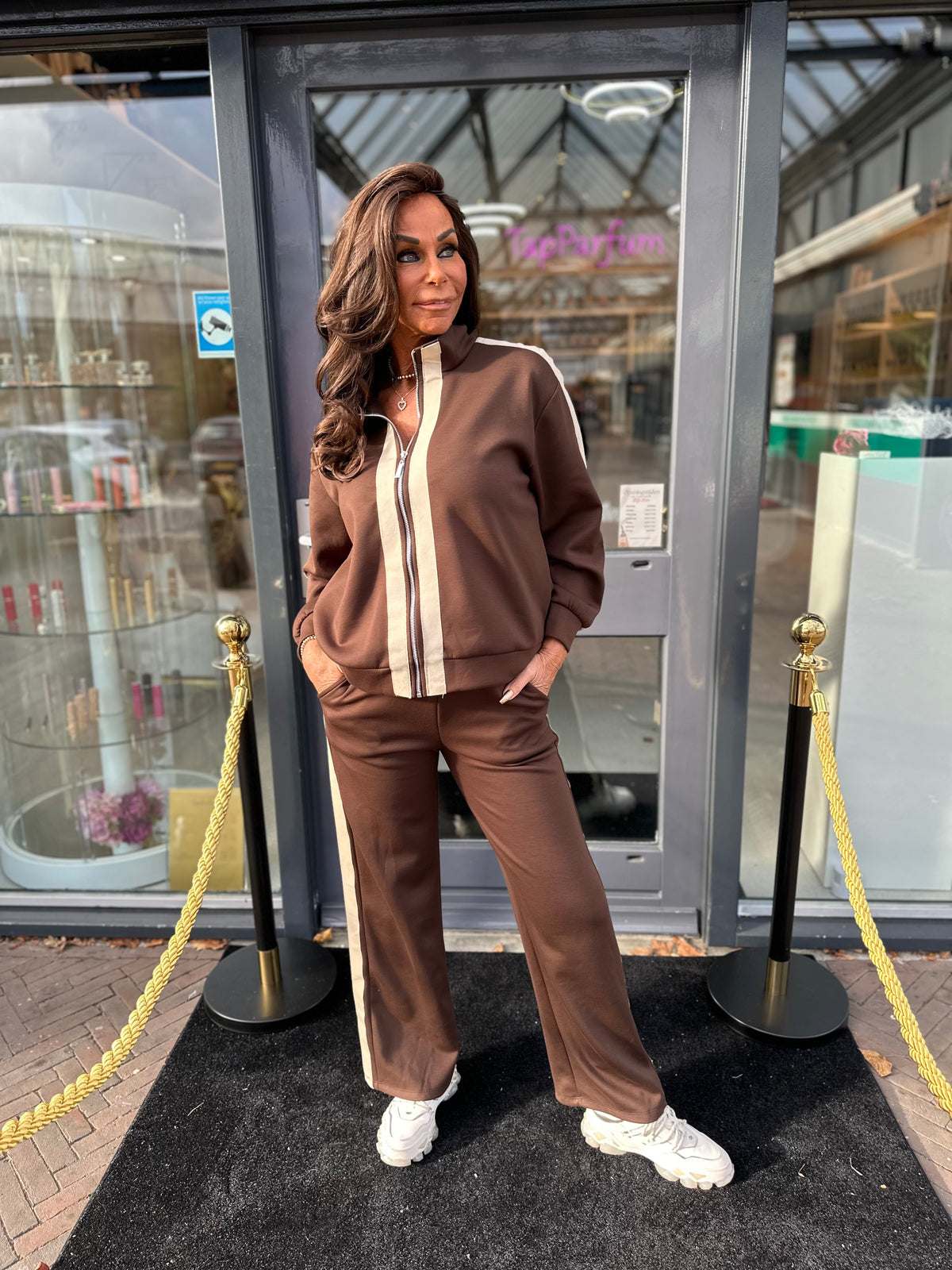 2-delig set "Annidas" Bruin/beige