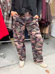 Camo pants groen/choco/beige