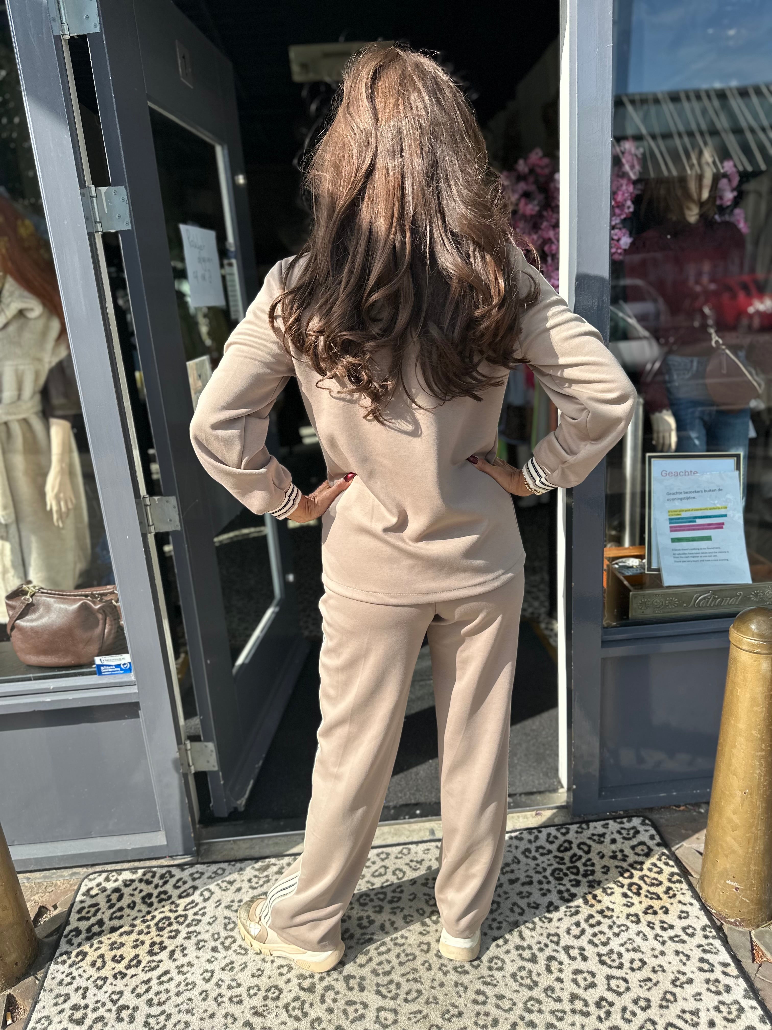 2-delig set "Bij Ann" taupe