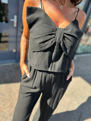 Jumpsuit "Bow" zwart