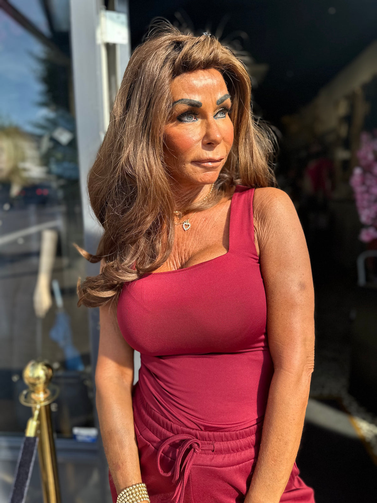 By Swan top mouwloos "Bordeaux".