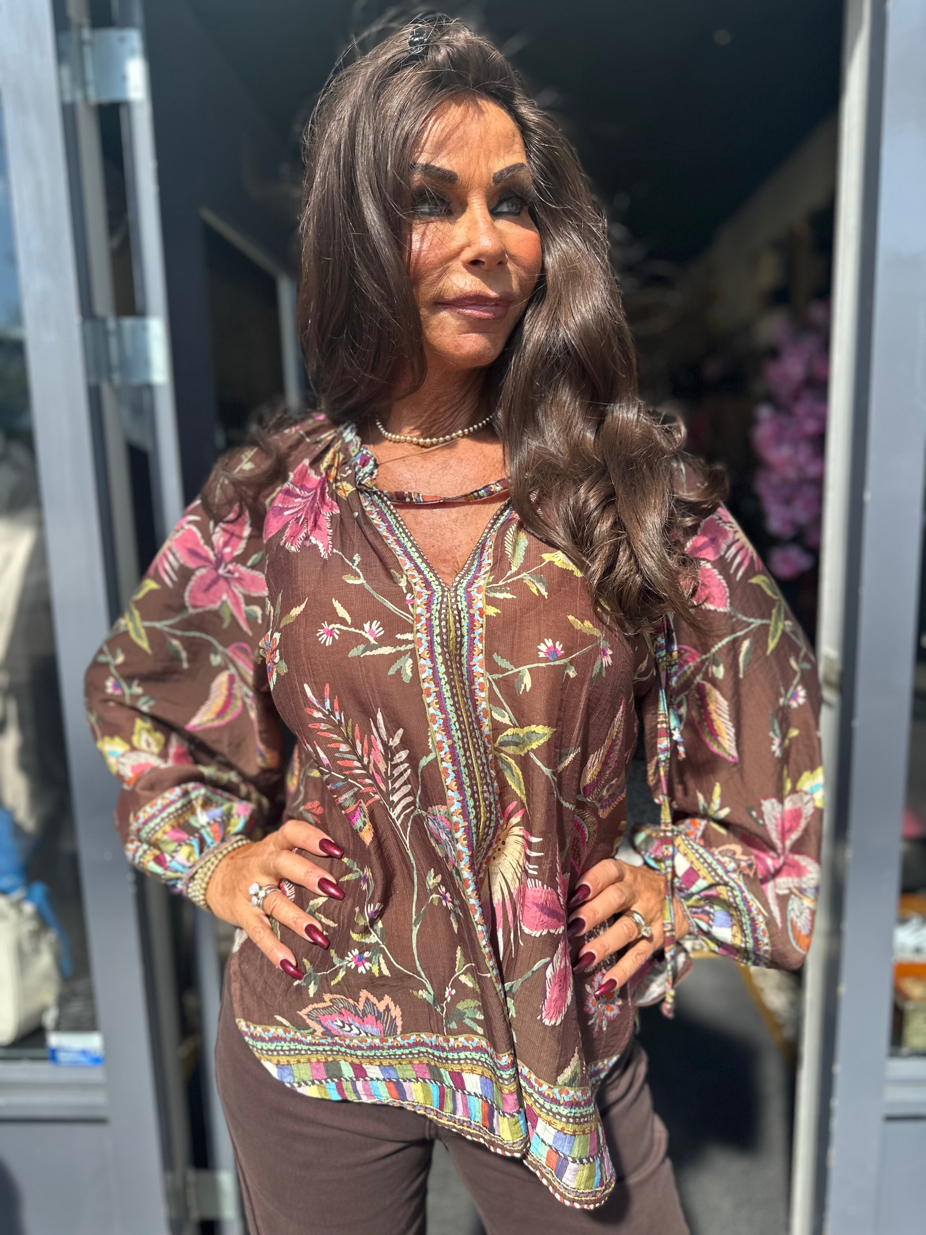 Blouse "Tiger Lilly" Bruin multicolour