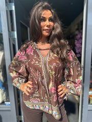Blouse "Tiger Lilly" Bruin multicolour