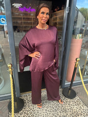 2 delig set "Olivia" Bordeaux